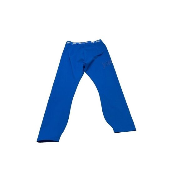 Yitty Pants Womens Blue Leggings Capri High Rise Shaping Workout Logo - Picture 2 of 7
